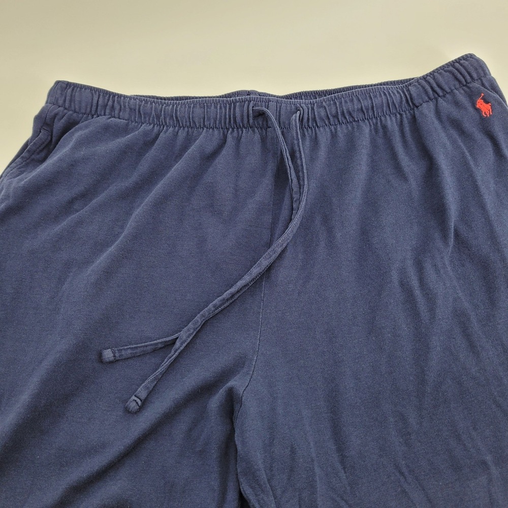 Polo Ralph Lauren Mens XL Navy Blue Cotton Modal Sleepwear Pajama Pants Red Pony